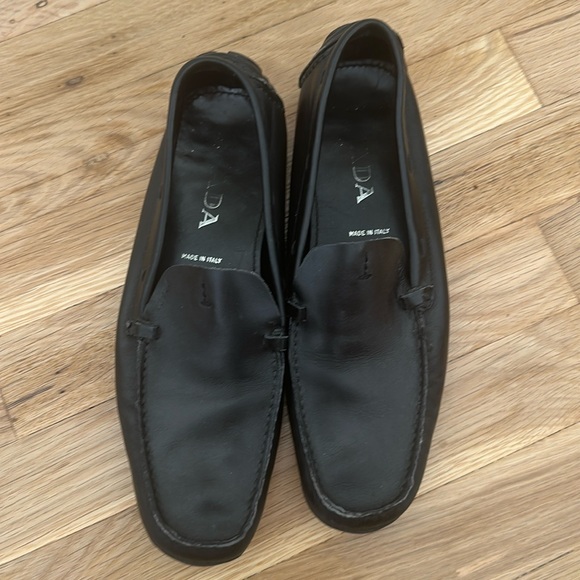 Prada Women Leather Loafers Size 37